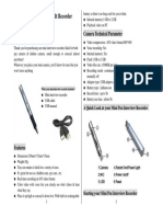 Pen Camera With Inbuilt Recorder User Manual: RR Roduction