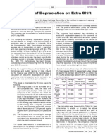 Computation of Depreciation On Extra Shift Workings