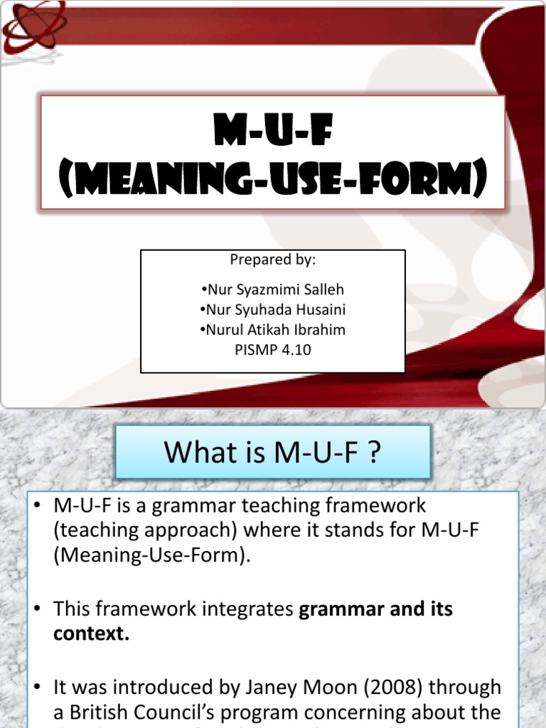 Understanding the M-U-F Framework | PDF | Linguistics | Cognition