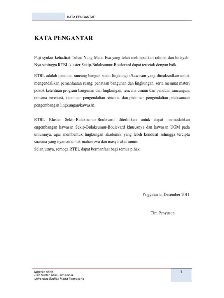 Panduan RTBL Klaster UGM Yogyakarta | PDF