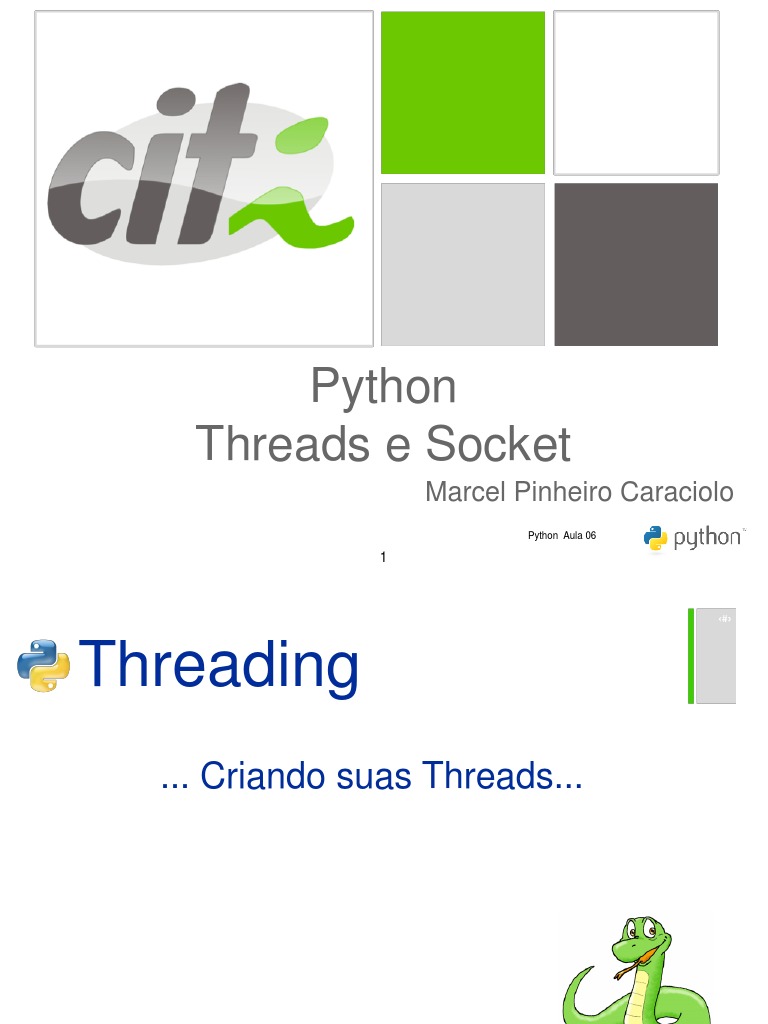 Aula 6 Threads Socket Thread Python (Linguagem de