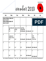 November 2013 Calendar Newest