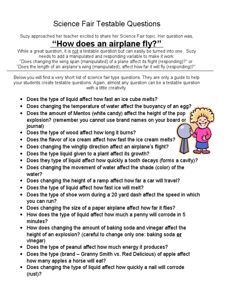 Science Fair Ideas PDF