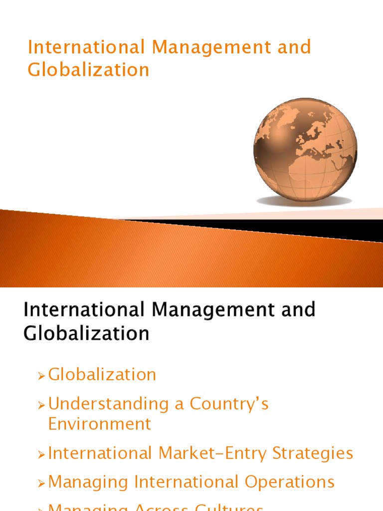 Globalization in International Management | PDF | Globalization | Business