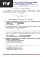 Simulacro II; Concurso de Directores y Subdirectores.