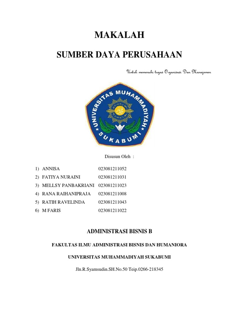 Makalah Organisasi Dan Manajemen Bisnis Docx