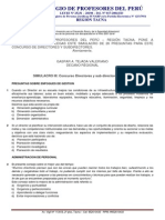 Simulacro III Concurso de Directores y Subdirectores 2013