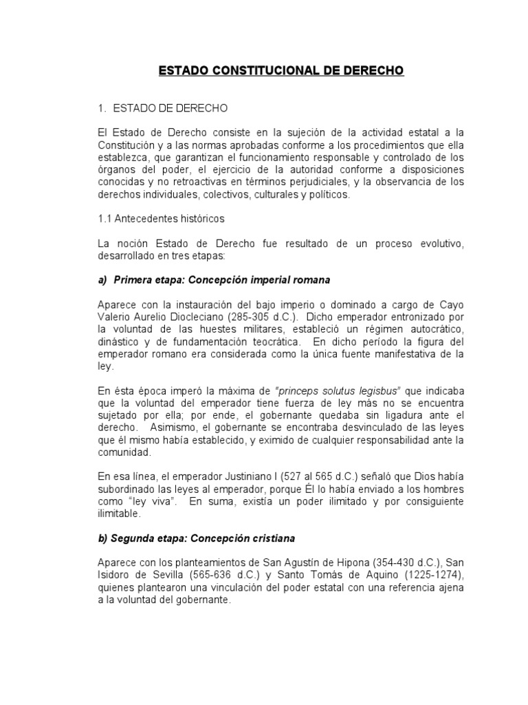 Estado Constitucional de Derecho | PDF | Constitución | Estado (política)