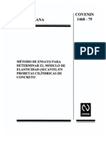 Norma Covenin Metodo Ensayo Modulo Elascitidad Secante Concreto PDF