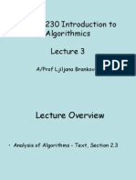 Lecture3 - Analysis and Recurrence Relationships