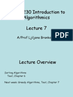 Lecture7 - Sorting Algorithms