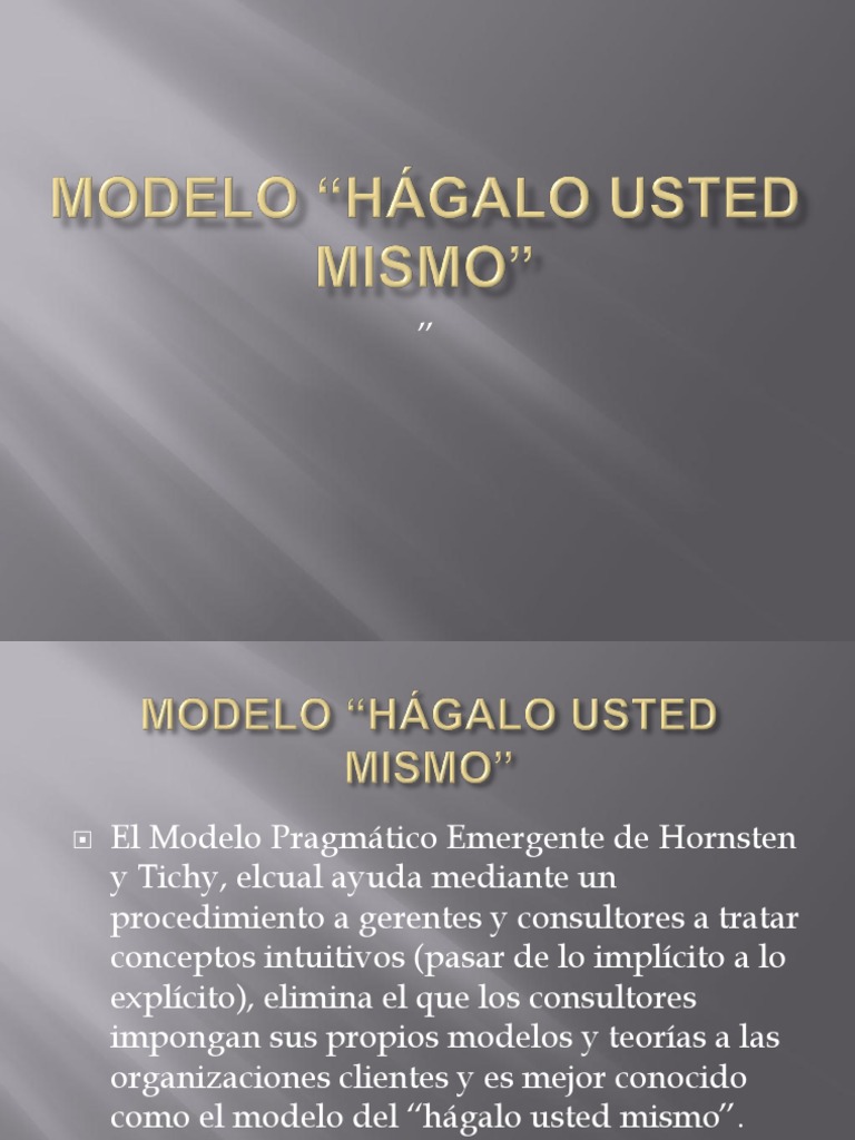 Modelo de Hagalo Usted Mismo | PDF