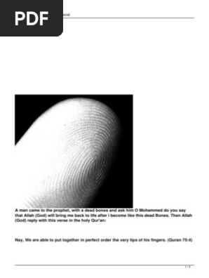 Quran On Fingerprints Fingerprint Quran