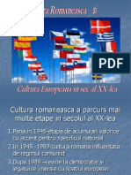 Cultura Romaneasca in Secolul Al XX-Lea