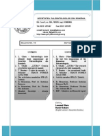 Acta Palaeontologica Romaniae Buletin Informativ Nr. 16