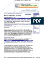 Meconium Aspiration Syndrome