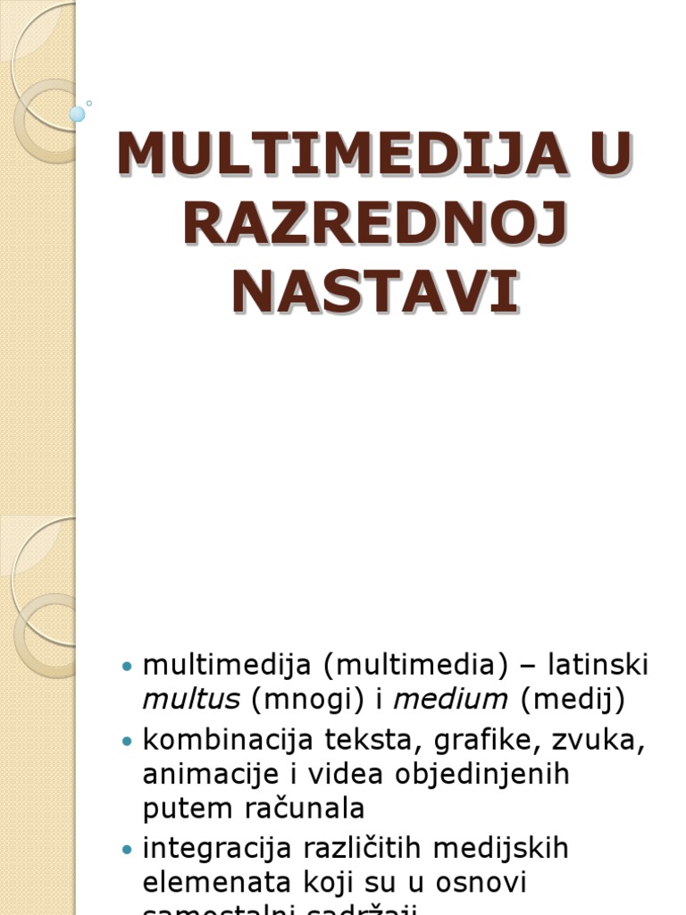 Prezentacija o Multimediji | PDF