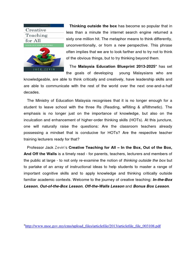 Creative Teaching For All - A Review | PDF