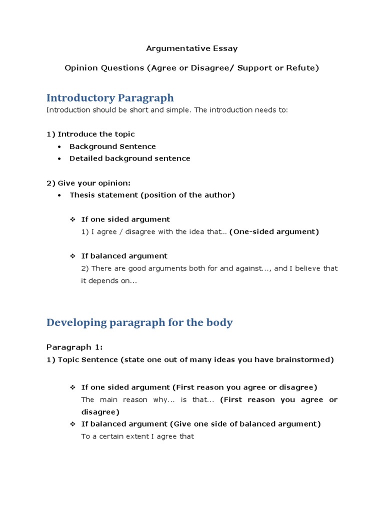 argument essay pdf