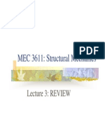 MEC 3611: Structural Mechanics: Lecture 3: REVIEW