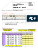 Ejercicios básicos de Excel