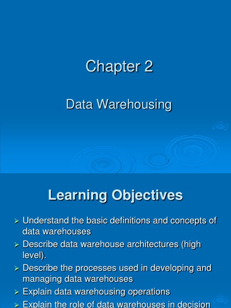 Chapter 2 Data Warehousingppt2517 | PDF | Accountability | Data Warehouse