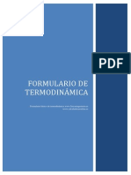 Formulario de termodinámica básico