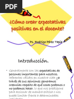 Cómo crear expectativas positivas en el docente