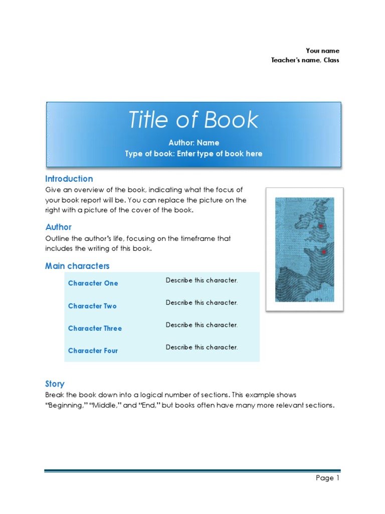 Book Report Structure Guide | PDF