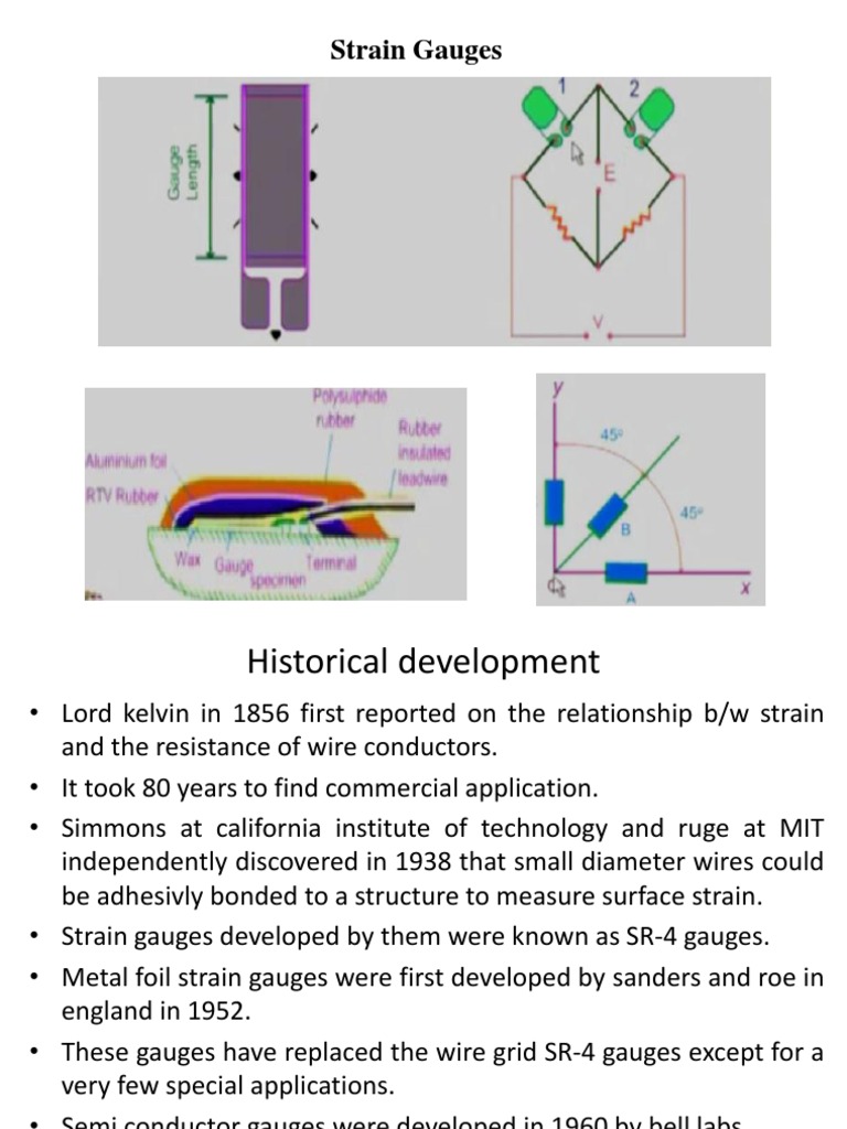 Introduction To Strain Gauges | PDF | Epoxy | Electrical Resistance And ...