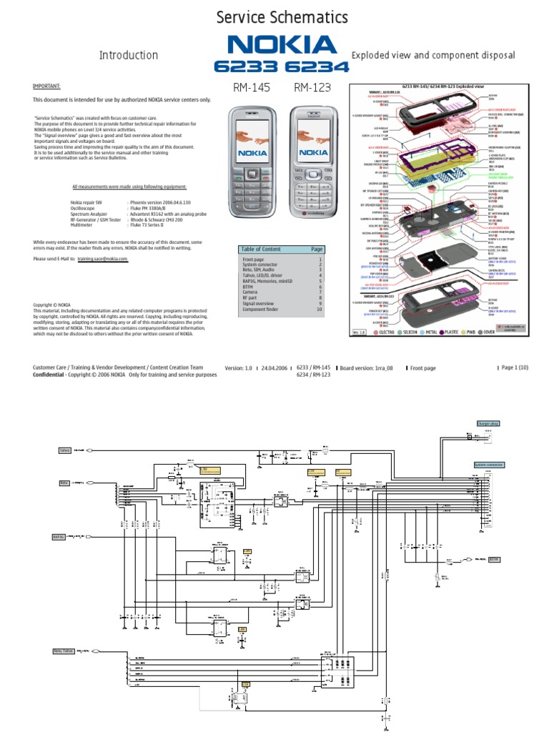 RM-145 RM-123: Exploded View and Component Disposal | PDF | Nokia ...