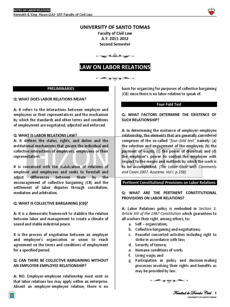 Understanding Labor Relations Law | PDF | Arbitration | Strike Action