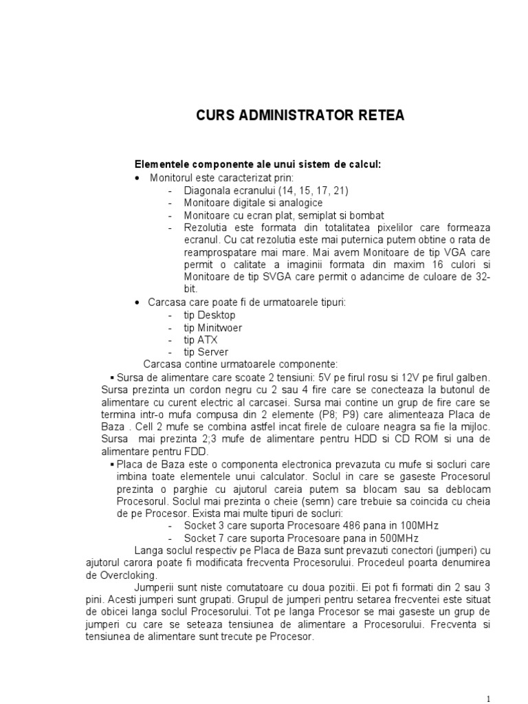 Curs Administrator Retea Doc