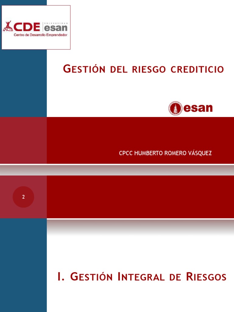 Gestión Del Riesgo Crediticio Pdf Riesgo Crediticio Auditoría