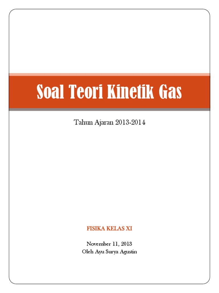 Soal Teori Kinetik Gas
