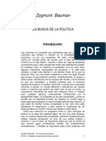 En Busca de La Politica - Bauman