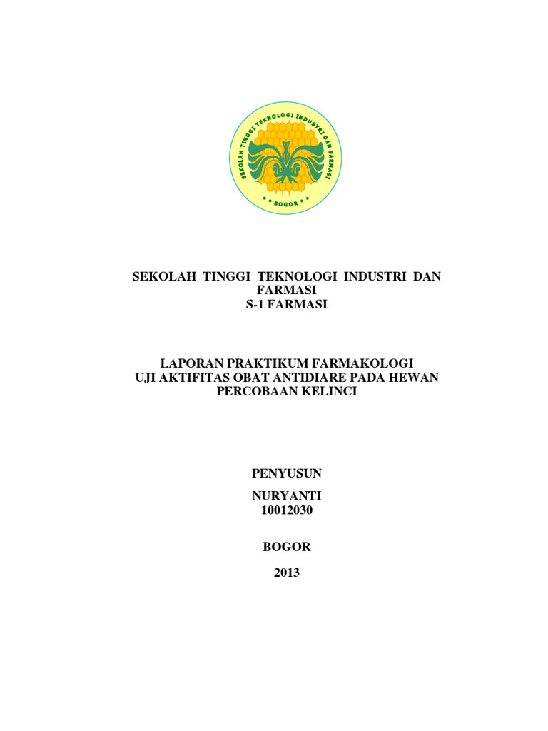 Laporan Praktikum Antidiare | PDF