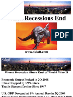 When Recessions End - Aaron Skloff, AIF, CFA, MBA - CEO Skloff Financial Group
