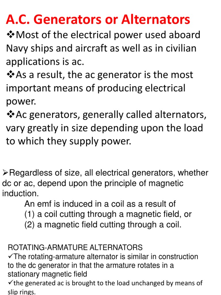 alternators.pdf Power (Physics) Physical Quantities