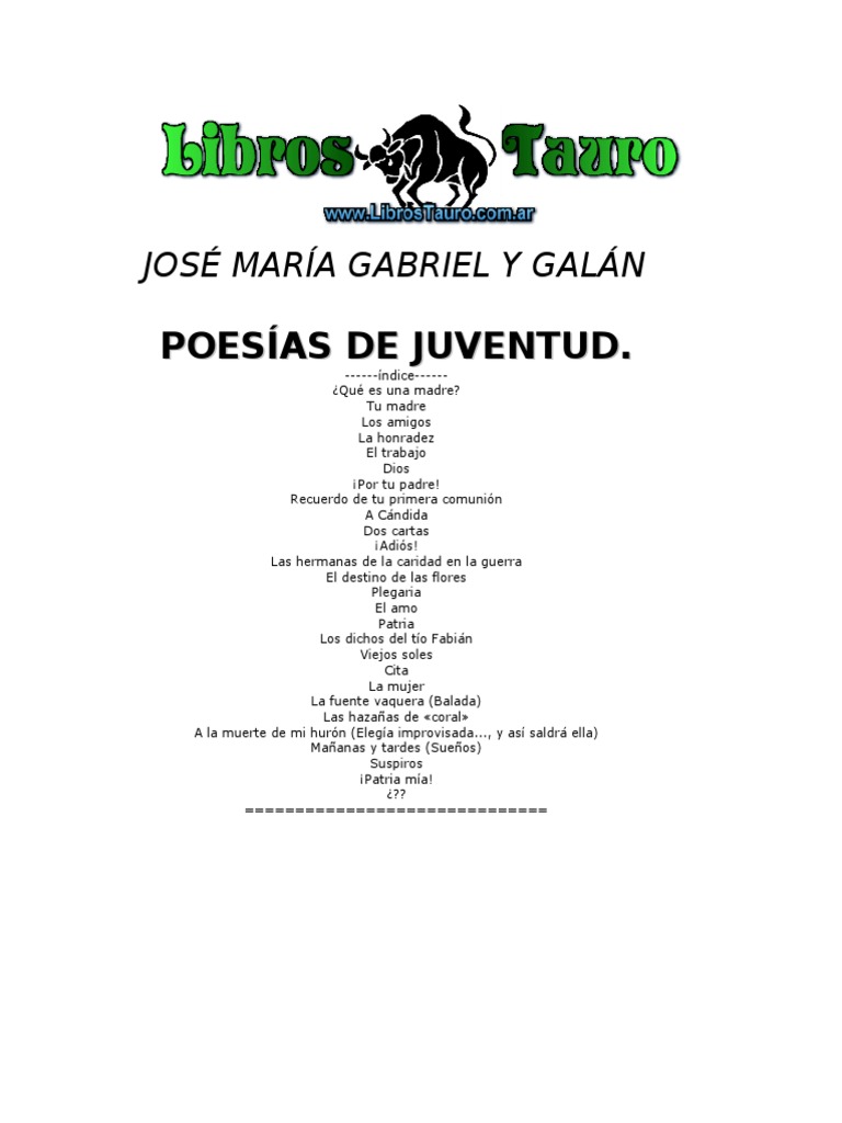 Gabriel y Galan, Jose Maria - Poesia de Juventud | PDF | Religión y creencia, image size:768x1024