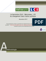 OpinionWay - Le baromètre CLAI  Metro  LCI du changement dans laction politique Nov2013