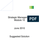 Strategic Management June 2011 Solutions PDF