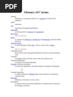 Glossary of C terms.doc