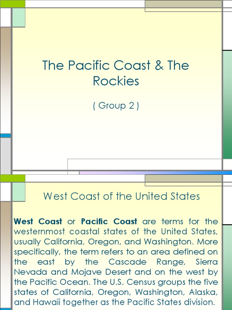 Pacific Coast Geography Overview | PDF