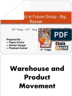 Live Project at Future Group - Big Bazaar