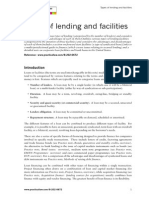 Types of Lending and Facilities PDF