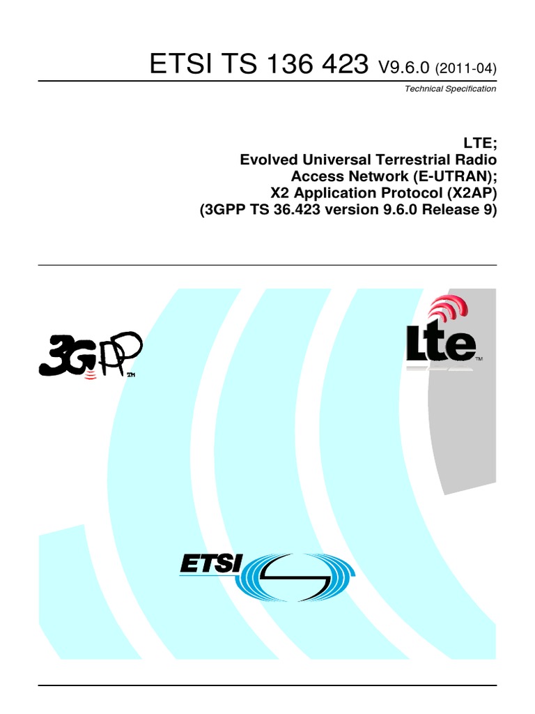 Ts - 136423v090600p - X2 Application Protocol (X2AP) PDF | PDF | 3 Gpp ...