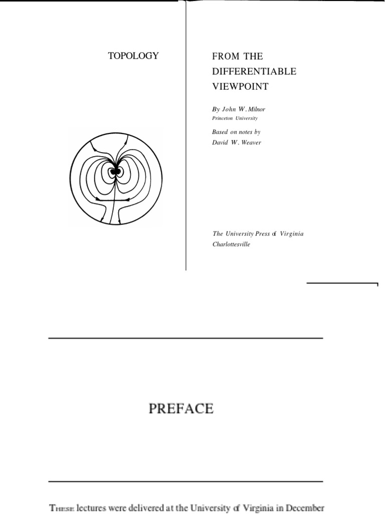 Topology From The Differentiable Viewpoint (Milnor) PDF PDF