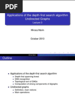 Applications of The Depth-First Search Algorithm Undirected Graphs