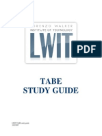 Tabe Study Guide